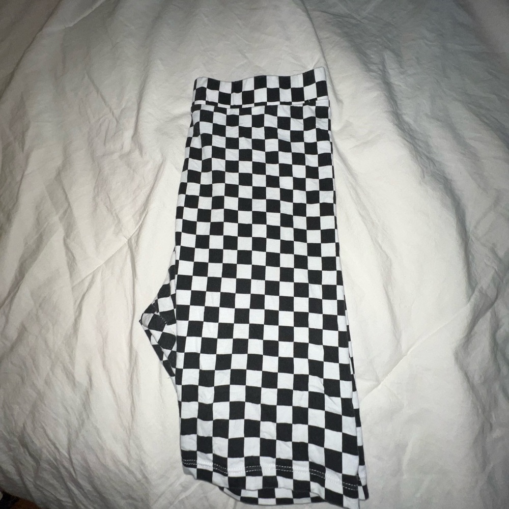 H&M size M- checkered biker shorts
